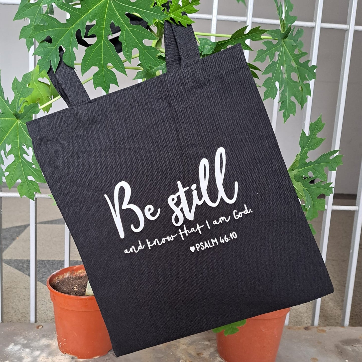 Canvas Tote Bag | Be Still Design